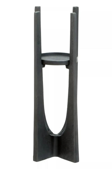 Draven Small Grey Finish Candle Holder