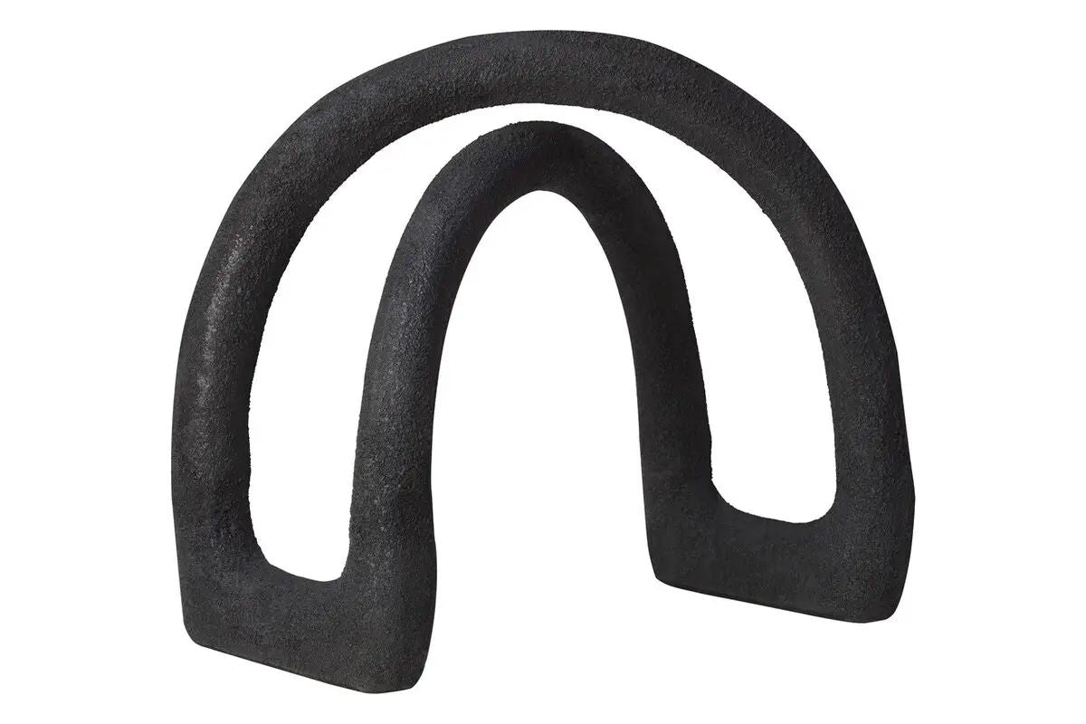 Evira Textured Black Sculpture