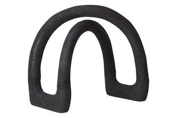 Evira Textured Black Sculpture
