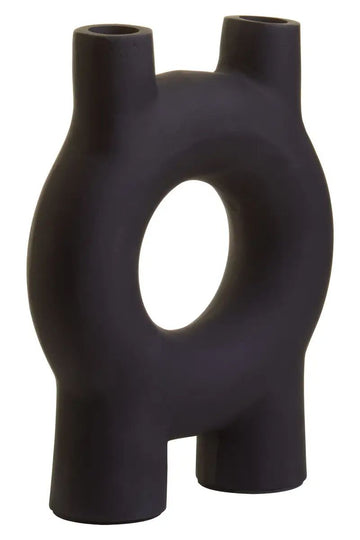 Halix Small Black Candle Holder