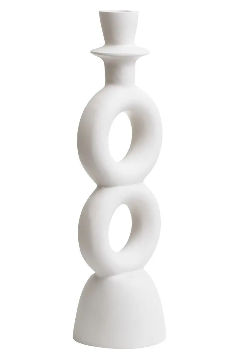 Halix Large Cream Candle Holder