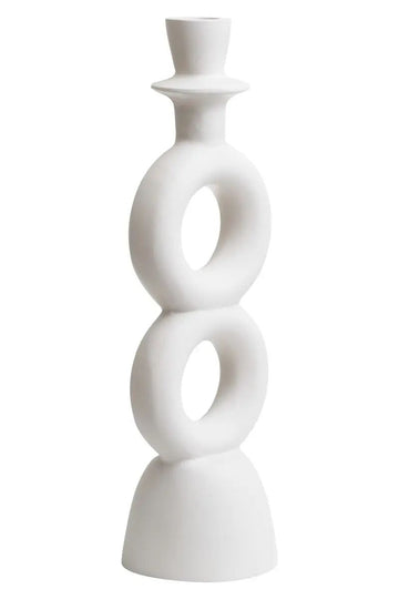 Halix Large Cream Candle Holder