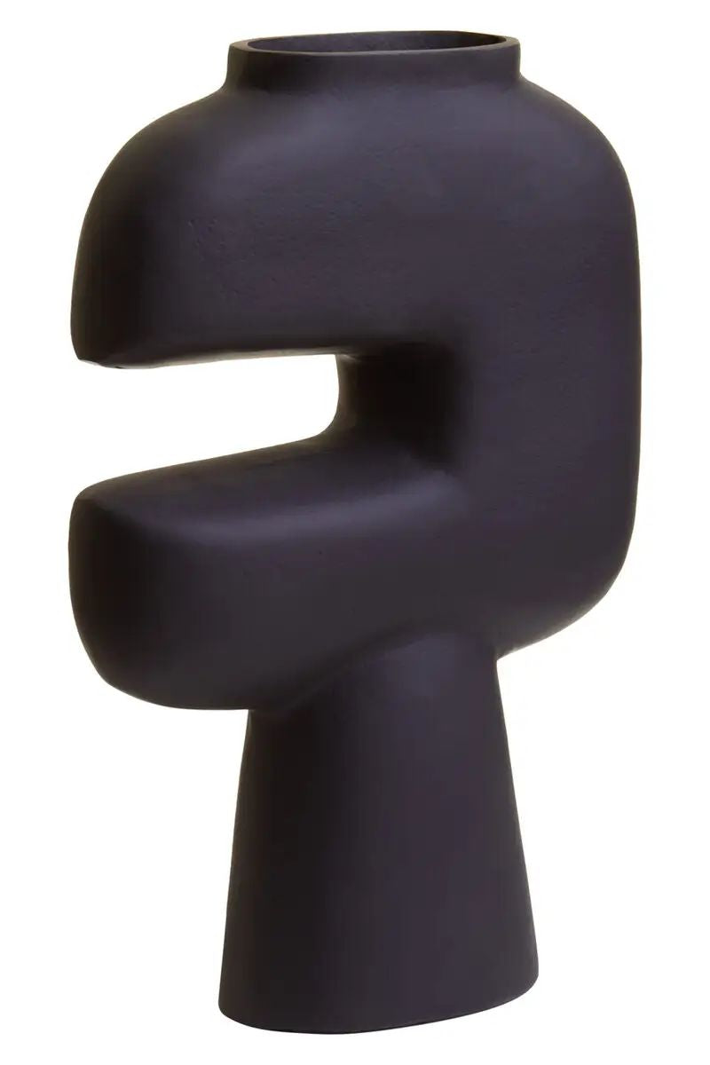 Halix Abstract Small Black Vase