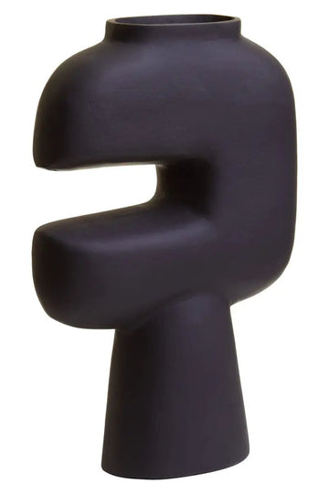 Halix Abstract Small Black Vase