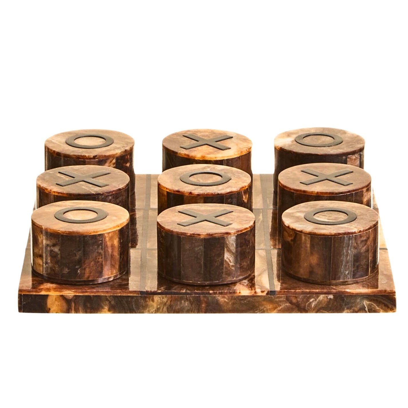 Churchill Games Brown and Black Finish Noughts & Crosses