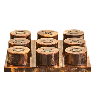 Churchill Games Brown and Black Finish Noughts & Crosses