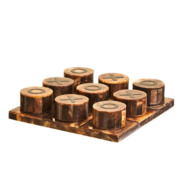 Churchill Games Brown and Black Finish Noughts & Crosses