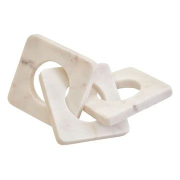 Mason White Marble Three Link Chain