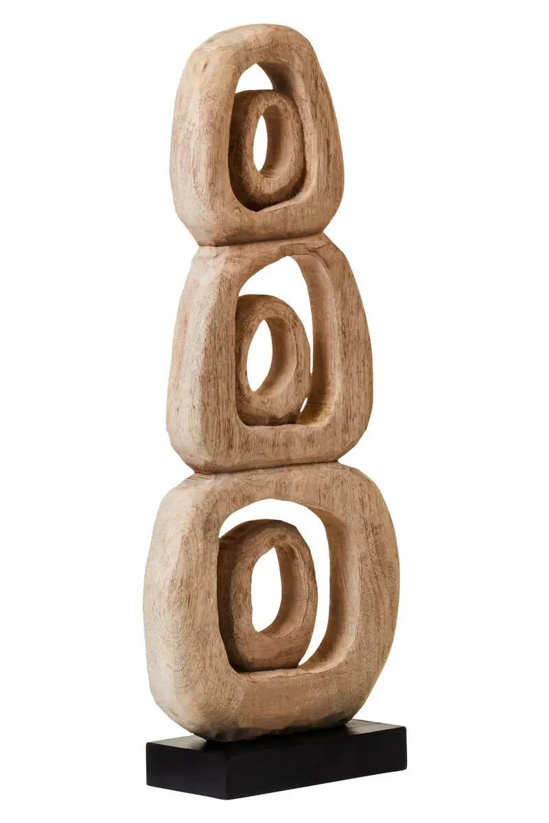 Filo Natural Mango Wood Ring Sculpture