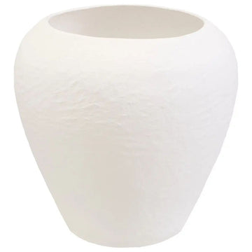 Sarela Cotton Mache Large White Planter