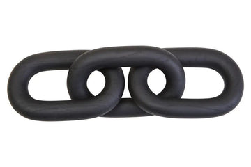 Kairo Black Wood 3 Link Chain Sculpture
