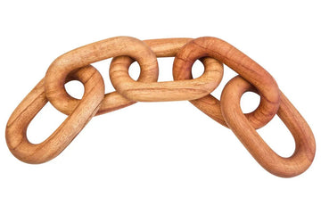 Kairo Brown Wood 5 Link Chain Sculpture