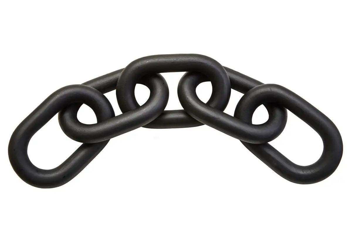 Kairo Black Wood 5 Link Chain Sculpture