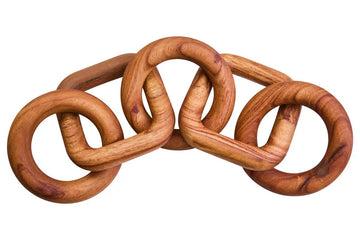 Kairo 5 Link Brown Wood Chain Sculpture