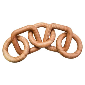 Kairo 5 Link Natural Wood Chain Sculpture