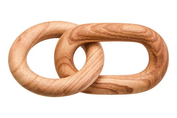 Kairo Natural Wood 2 Link Chain Sculpture