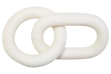 Kairo White Wood 2 Link Chain Sculpture