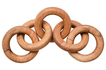 Kairo Natural 5 Link Wood Chain Sculpture