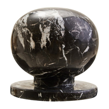 Zovo Black & White Veined Marble Ball Sculpture