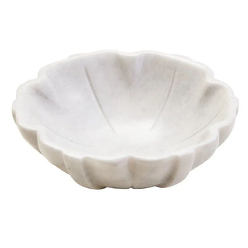 Zovo Small White Marble Lotus Bowl