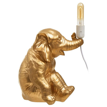 Roho Gold Finish Elephant Lamp