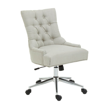 Anita Natural Velvet Home Office Chair