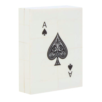 Churchill Games Cream and Black Card Box with Playing Cards