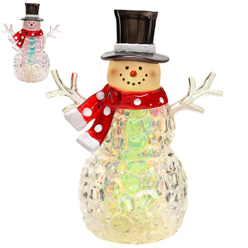 Snowman LED Glitter Lamp