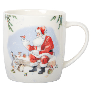Paper Shed Art Santa Sitting Christmas Mug