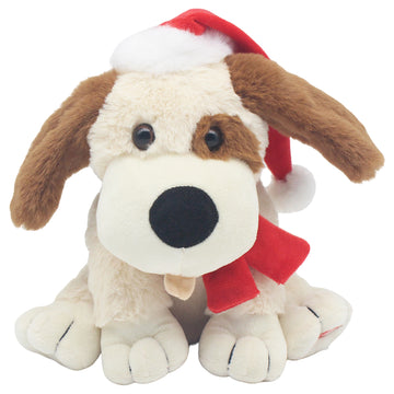 Dancing Dog with Santa Hat & Music Christmas Ornament