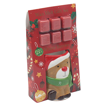 Reindeer Shaped Oil Burner w/ 6pcs Wax Melts Christmas Gift Set