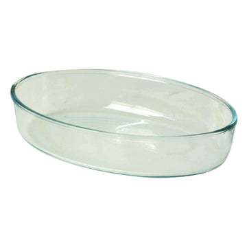 Borcam Oval Clear Glass 30X21cm Food Pie Pasta Baking Oven Dish Tray