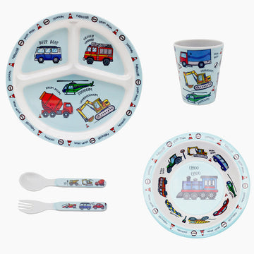 Vehicles Blue Kids Dining Set