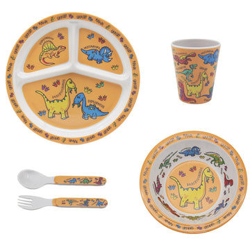 Dinosaur Orange Kids Dining Set