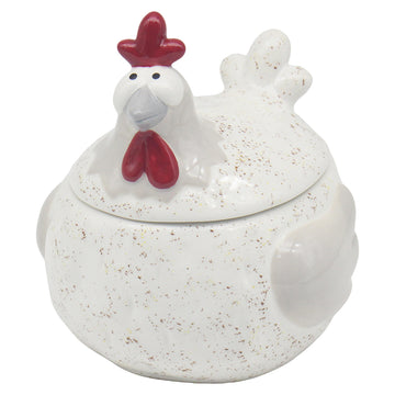 Happy Hens Ceramic Storage Jar With Lid Kitchen Canister