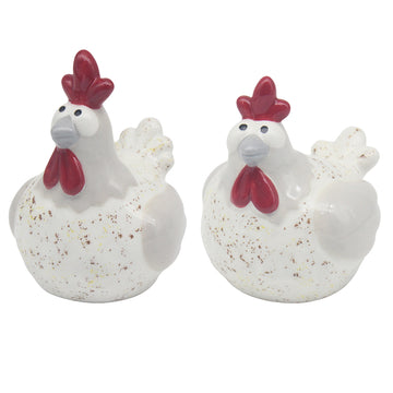 Happy Hens Ceramic  Salt & Pepper Set