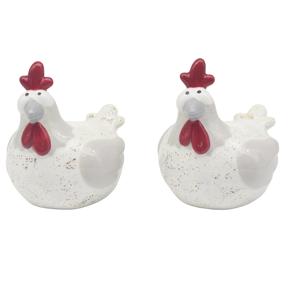 Happy Hens Piece Ceramic Egg Cup Set
