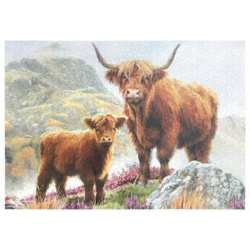 1000pc Highland Cow Countryside Jigsaw Puzzle