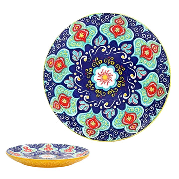 8.5" Yellow Ceramic Tuscany Bohemian Plate