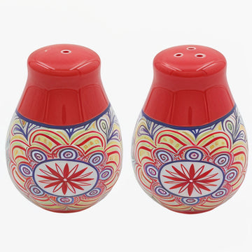 Tuscany Red Kitchen Cruet Salt & Pepper Shakers Set