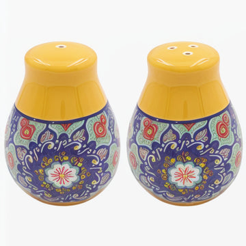 Tuscany Yellow Kitchen Cruet Salt & Pepper Shakers Set