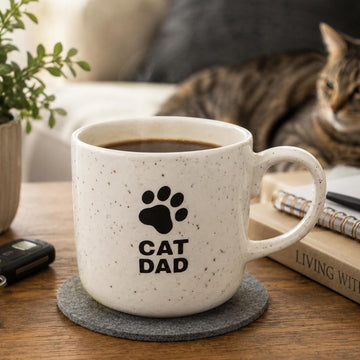 365ml Cat Dad Ceramic Mug
