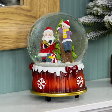 Wind Up Musical Santa Claus Snow Globe