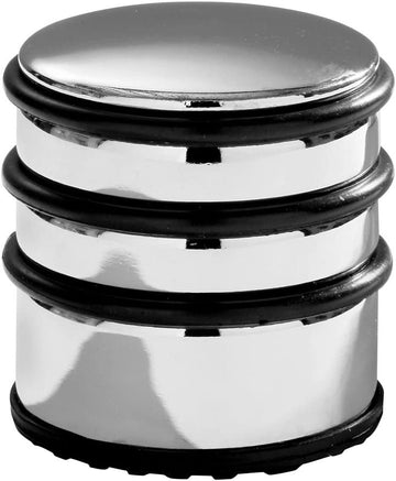 Round Chrome Door Stopper Wedge Rubber Rings
