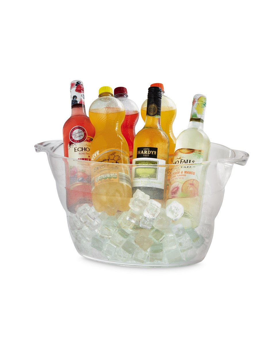 Large Ice Bucket Drinks Pail Cooler Acrylic Large Oval