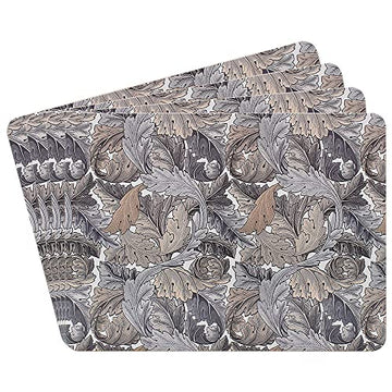 William Morris Acanthus 4pcs Brown Victorian Cork Placemats