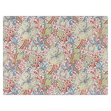 William Morris Golden Lily Glass Cutting Chopping Board