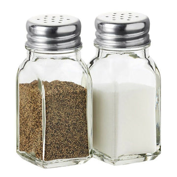 2-Set Salt & Pepper Shaker Glass Dispenser