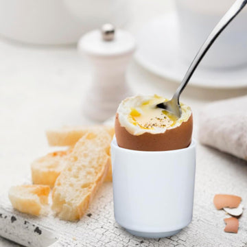 6Pcs White Porcelain Fully Vitrified Egg Cup Toothpick Holders