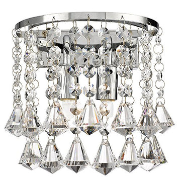Hanna 2 Lights Chrome Round Drops Wall Light